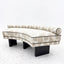 Textured Crescent Bench with Bolster Back, French Retro Sculptural Accent Main Product Image