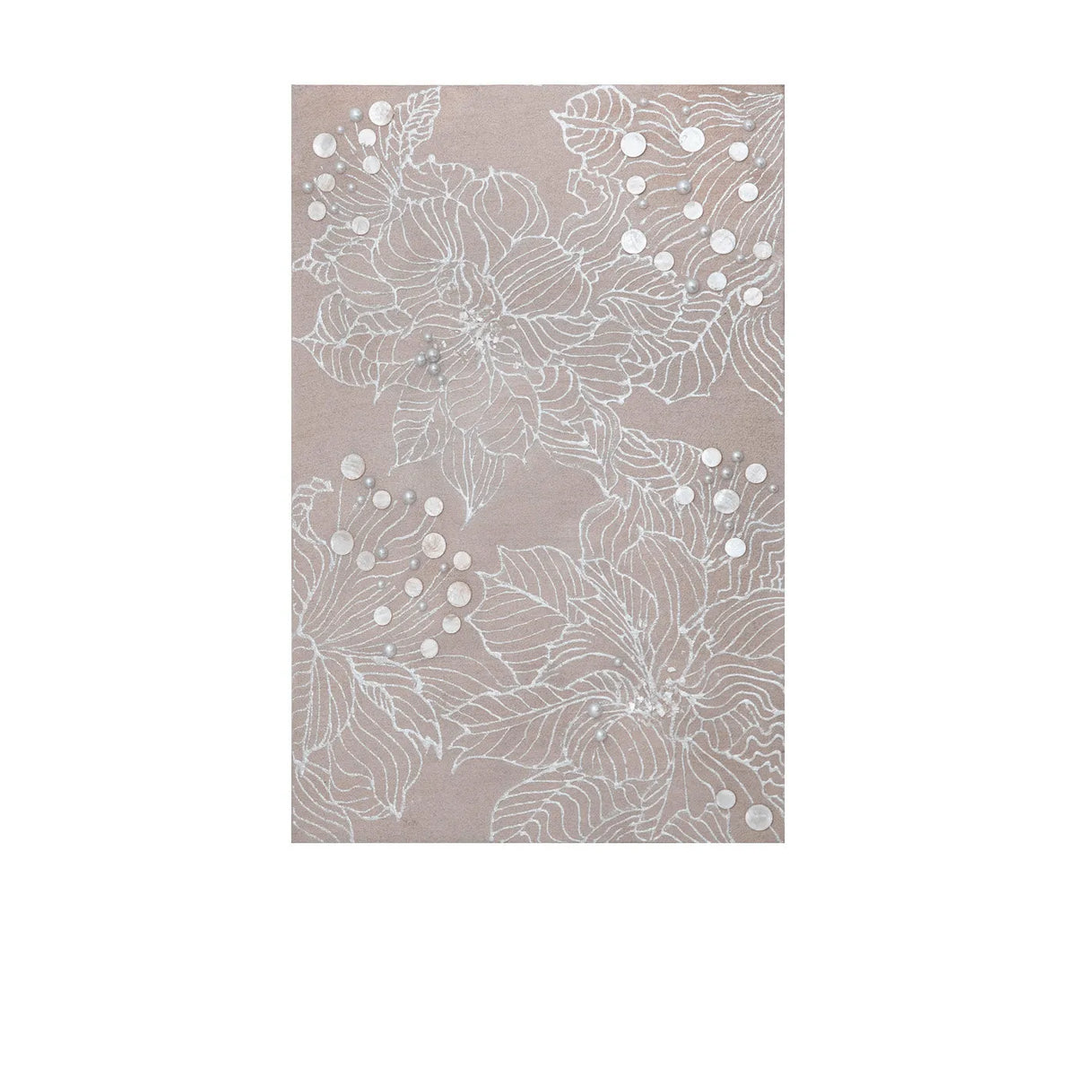 Textured Floral Mother of Pearl Wall Art for Elegant Hallways
