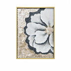 Textured Floral Mother of Pearl Wall Art Series with Gold Frame