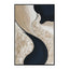 Textured Mother of Pearl Wall Art Diptych With Black Frame