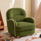 Textured Pudding Accent Chair with Rounded Arms for Cozy Kids Corners