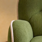 Textured Pudding Accent Chair with Rounded Arms for Cozy Kids Corners