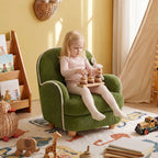 Textured Pudding Accent Chair with Rounded Arms for Cozy Kids Corners