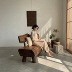Time-Worn Solid Wood Indoor Bench: Wabi-Sabi Seating with Tactile Warmth