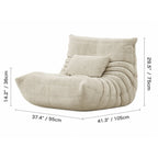 Togo Caterpillar Zebra Accent Lounge Chair with Sculpted Low Profile