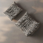Togo Caterpillar Zebra Accent Lounge Chair with Sculpted Low Profile