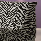 Togo Caterpillar Zebra Accent Lounge Chair with Sculpted Low Profile