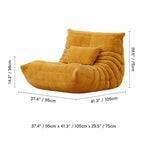 Togo Caterpillar Zebra Accent Lounge Chair with Sculpted Low Profile