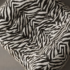 Togo Caterpillar Zebra Accent Lounge Chair with Sculpted Low Profile