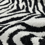 Togo Caterpillar Zebra Accent Lounge Chair with Sculpted Low Profile