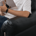 Top-Grain Leather Sofa with Elegant Armrest Design