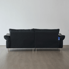 Top-Grain Leather Sofa with Elegant Armrest Design
