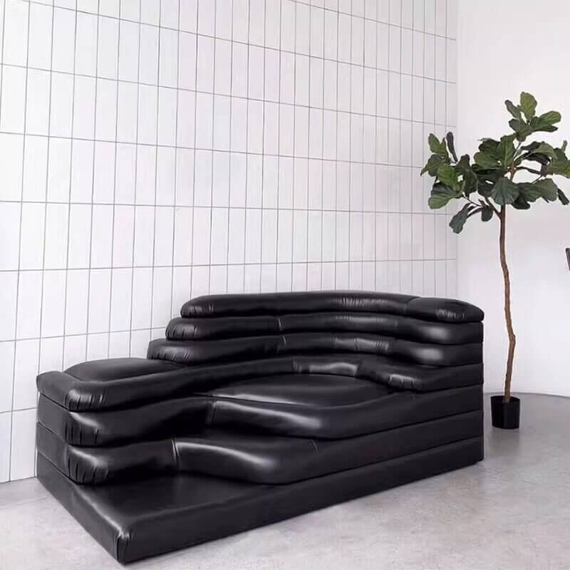 Topographic Lounge Sofa Featuring Tiered Cushioning and Flexible Reconfiguration