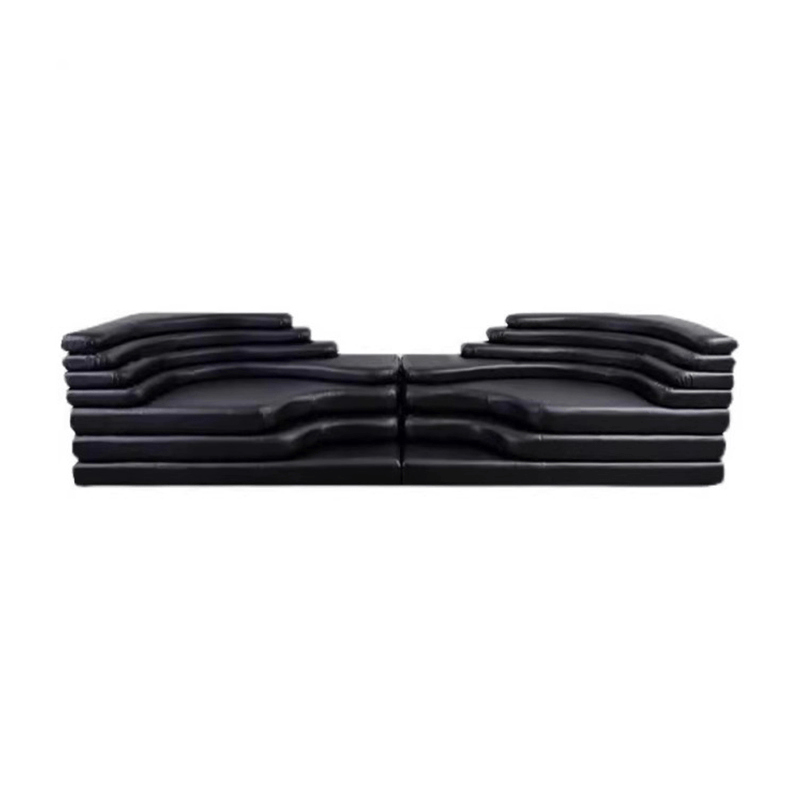 Topographic Lounge Sofa Featuring Tiered Cushioning and Flexible Reconfiguration
