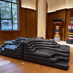 Topographic Lounge Sofa Featuring Tiered Cushioning and Flexible Reconfiguration