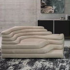 Topographic Lounge Sofa Featuring Tiered Cushioning and Flexible Reconfiguration