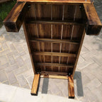 Traditional Brown Pine Coffee Table – UV-Resistant Outdoor Wood Table