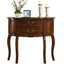 Traditional Half-Moon Console Table with Drawers – Solid Wood Entry Table in Walnut