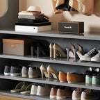 Traditional MDF Hall Tree with Adjustable Shelves & Double-Prong Hooks