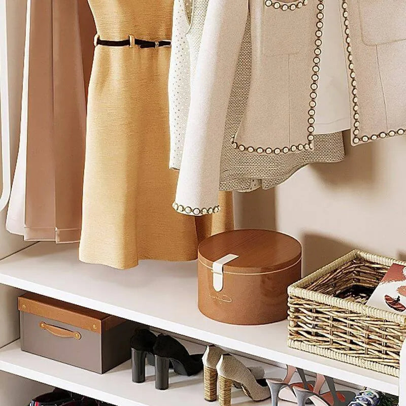 Traditional MDF Hall Tree with Adjustable Shelves & Double-Prong Hooks