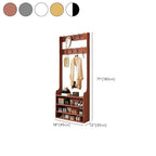 Traditional MDF Hall Tree with Adjustable Shelves & Double-Prong Hooks Dimensions