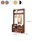 Traditional MDF Hall Tree with Adjustable Shelves & Double-Prong Hooks Dimensions