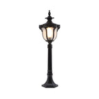 Traditional Prismatic Glass Path Light with Bronze Metal Finish
