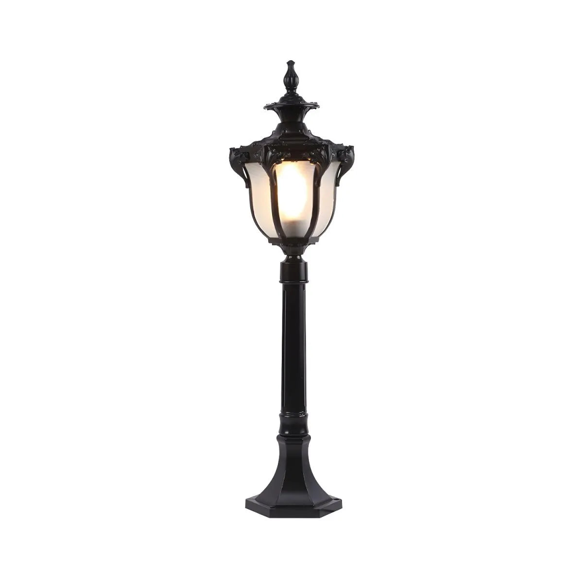 Traditional Prismatic Glass Path Light with Bronze Metal Finish