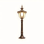 Traditional Prismatic Glass Path Light with Bronze Metal Finish