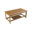 Traditional Rectangular Wood Coffee Table with UV-Resistant Finish