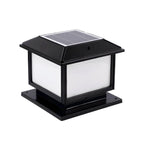 Traditional Solar-Powered Metal Landscape Table Lamp with Acrylic Shade