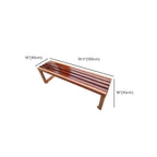 Traditional Solid Pine Outdoor Bench with Clean Lines and Espresso Finish Dimensions