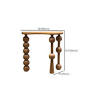 Traditional Walnut Console Table with Turned Leg Base and Organic Top Dimensions