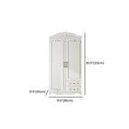 Traditional White Wood Wardrobe Armoire With Ornate Storage Dimensions