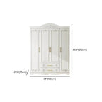 Traditional White Wood Wardrobe Armoire With Ornate Storage Dimensions