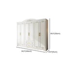 Traditional White Wood Wardrobe Armoire With Ornate Storage Dimensions