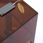 Transparent Lucite End Table with Open Storage Shelf