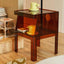 Transparent Lucite End Table with Open Storage Shelf