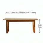Travertine Sintered Stone Dining Table with Sculptural Frame and Rounded Edges Dimensions