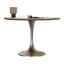 Travertine Sintered Stone Dining Table with Sculptural Tulip Base and Matte Textured Finish