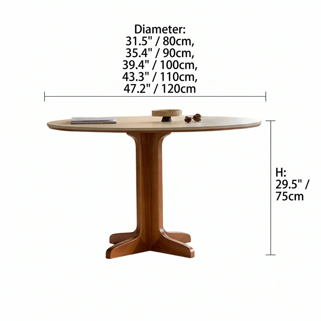 Travertine Sintered Stone Dining Table with Solid Ash Base and Integrated Tray Dimensions