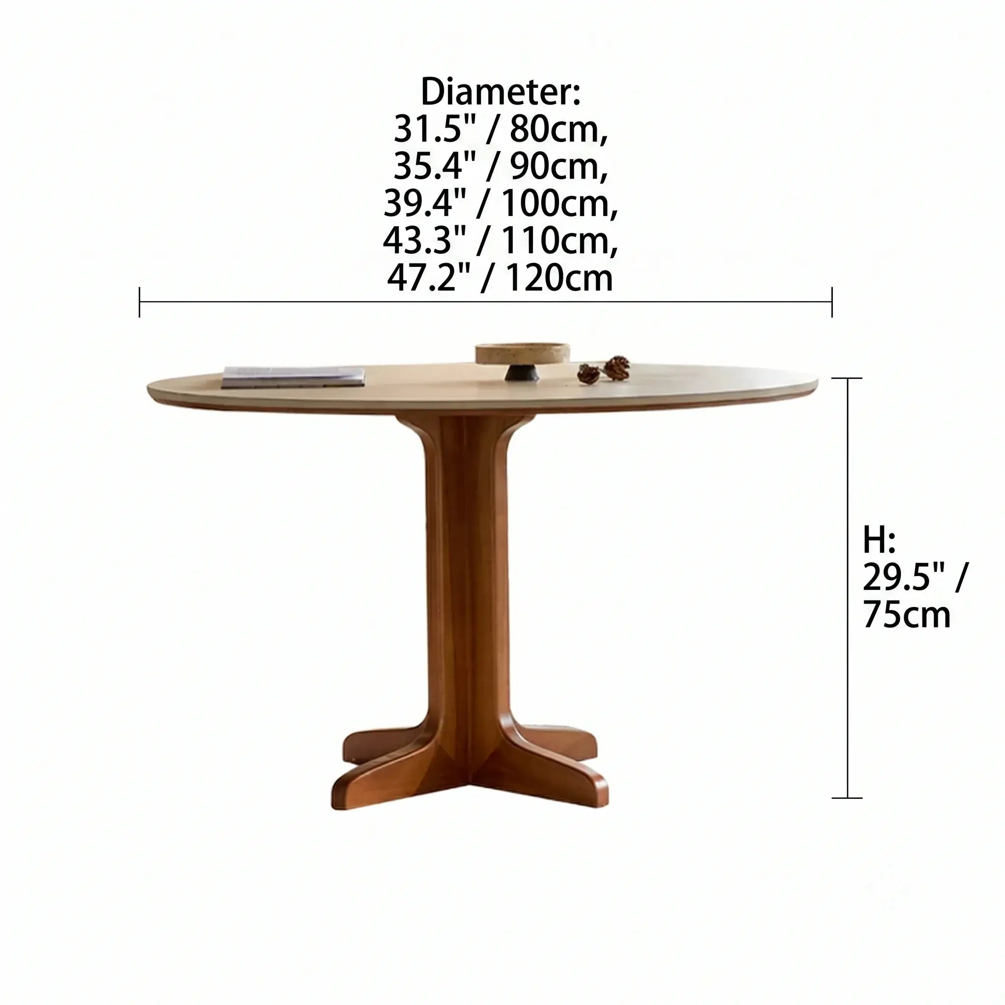 Travertine Sintered Stone Dining Table with Solid Ash Base and Integrated Tray Dimensions