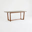 Travertine Sintered Stone Dining Table with Y-Base Solid Ash and Woven Seating