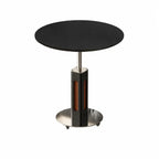 Travertine Sintered Stone Side Table with Lift Top and Casters