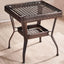 Tropical Wicker Coffee Table with Glass Top and Storage