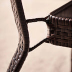 Tropical Wicker Coffee Table with Glass Top and Storage