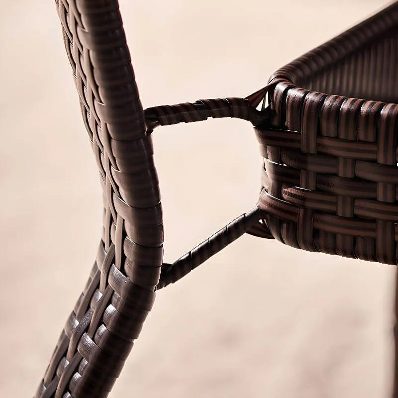 Tropical Wicker Coffee Table with Glass Top and Storage