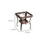 Tropical Wicker Coffee Table with Glass Top and Storage Dimensions