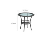 Tropical Wicker Coffee Table with Glass Top and Storage Dimensions