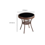 Tropical Wicker Coffee Table with Glass Top and Storage Dimensions